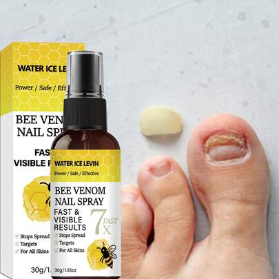蜜蜂指甲喷雾，强效指甲及角质层修复精华喷雾，令指甲光滑坚韧，使用方便，适合所有肤质，适用于脆弱、变形及粗糙的指甲 - 适合所有指甲类型
