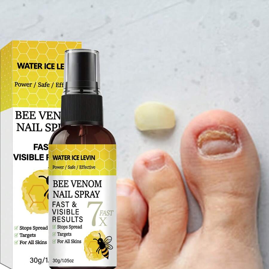 蜜蜂指甲喷雾，强效指甲及角质层修复精华喷雾，令指甲光滑坚韧，使用方便，适合所有肤质，适用于脆弱、变形及粗糙的指甲 - 适合所有指甲类型 - 30g - 查看 1