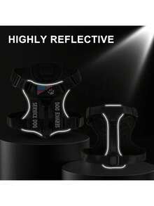 Tactical Pet Protection Harness, 5-Point Safety System, Shock Absorption & Night Vision, Universal Size Dog Vest - Multicolor - View 9