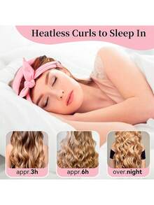 4pcs Women's Hair Accessories & Styling Tools, No-Heat Hair Curler, Hair Clips, Hair Ties