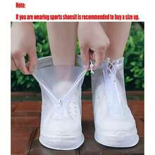 2 Stück Regenüberschuhe mit Reißverschluss aus PVC (bitte eine oder zwei Größen größer als Ihre normale Schuhgröße bestellen) rutschfeste Regenüberschuhe mit dicker Sohle, unisex Outdoor-Reise wasserdichte rutschfeste Überschuhe, Schulmaterial, Frühjahr Sommer Auswahl, Geschenke für Brautjungfern, Wohndekoration, Schlafzimmerdekoration, Strand, Reisen, für Herren, für Damen, Urlaub, Frauentag, Reiseaccessoires, Hochzeitsgeschenke, Y2k, Schlafzimmer, Kfz-Zubehör für Damen, Küchendekoration, Süße Sachen - Verschiedenfarbig - Übersicht 3