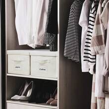 3 Pcs Closet Sge Bins With Lids Labels Handles 15 22 Quart Collapsible Fabric Stackable Sge Bin Cube Organizer Lidded Organizing Boxes Sge Containers - 米色 - 查看 3