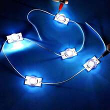 100 Cuentas de Lámpara SMD de 3 V, Cuentas de Lámpara de Lente, Tablero de Fibra de Vidrio con Filtro de Lente óptica, Cuentas de Luz SMD para Reparación de TV,39171064 - Multicolor - Ver 6