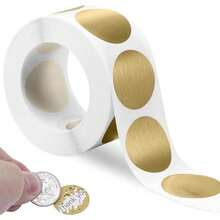 300 Uds Pegatinas Redondas para Rascar, Etiquetas Adhesivas para Rascar Etiquetas Circulares Adhesivas para Navideños Redondas para Bodas, Fiestas, Revelaciones de Género y Etiquetas DIY (2) - 2 - Ver 1