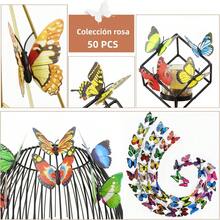 CYPNMariposas Decorativas En 3D50 Piezas de 7cm con Adhesivo para Pared Decoracion para Decorar Pasteles Nevera Navidad Fiestas Bodas Salones de Clases Habitaciones ColorFashion - 224279540 - Ver 5