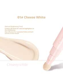 NOVO 遮瑕笔，带高光功能，遮盖黑眼圈、斑点，保湿不卡粉，持久妆效，适合初学者、学生、毕业典礼、派对、生日、日常妆容以及秋冬季妆容。 - 01#奶酪白 - 查看 11