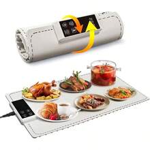 Electric Food Warming Tray - Portable Roll Hot Plate ,Adjustable Silicone Heating Pad With 6 Temperature Settings And 5 Timing Options,Buffets Party Gatherings Kitchen Warmer Countertop Holiday - US A Type Plug(110-127V) - View 1