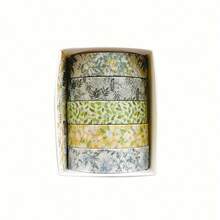 5 Rolls And Paper Tape Floral Series Tear Non-Scratch Decorative Stickers Are Suitable For Diaries, Albums, Schedules And Party Decorations - Phong cách 8 - Xem 1