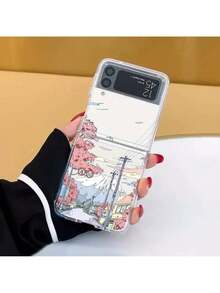Anime Scenery Case For Samsung Galaxy Z Flip 5 7 ZFlip 6 Transaprent Clear Landscape Cover For Samsung ZFlip 4 Z Flip 3 Fundas - 樣式 4 - 查看 9