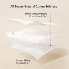 Cotton Filled Mattress Pad, Full - DoubleWhite - View 3