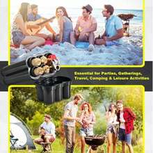 1pcs Black Or Green All-In-One Flip Top Case | Compact & Portable Carry Solution For On-The-Go - Black - View 5
