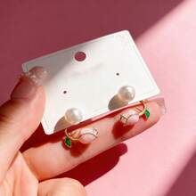 Fashionable Tulip Pearl Earrings, Light Luxury Style Ear Studs, Genuine Gold French Niche Earrings, Are The Best Choice For Ladies' Daily Gatherings, Parties, And Gift-Giving