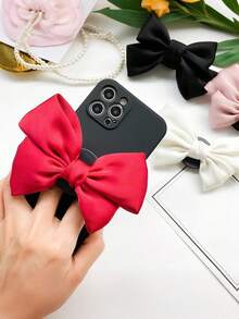 1件新款丝绸面料创意时尚蝴蝶结可折叠慵懒手机支架