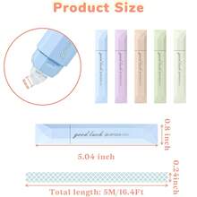 Paper Handwork Tapes Set (4pcs Glue Tape + 1pc Clipper), Pen Style Double Sided Adhesive Dot Tape, Macaron Color Clippers, For Paper Memo Diary Craft DIY Scrapbook Tape, Student Back To School Office