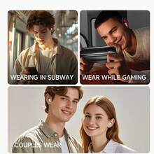 New Wireless Minimalist In Ear Music Earphones, Sports Mini Earbuds, TWS HIFI Dolby Earbuds, 9D Deep Bass Stereo High-Definition Calling Earphones, Suitable For Various Types Of Mobile Phones, Gaming Earphones, Couple Smart Earphones, Valentine's Day Gifts - 粉色 - 查看 7