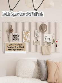 6片装毛毡墙砖，可移除免钉毛毡板，粘性软木板，适用于办公室备忘录，吸音毛毡板，可重复使用的办公室/教室毛毡软木板，创意墙面通知和任务板，可替代白板，支持笔记/照片/海报/便签和提醒，适用于家庭办公室、照片墙装饰、教室展示、课程公告、幼儿教育、学习照片墙、卧室备忘录板、任务跟踪、节日装饰、公司文化墙 - 彩色 - 查看 10