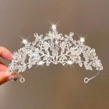 Women Luxury Vine Rhinestone Tiara Crystal Branch Crown Headband For Wedding Prom Birthday