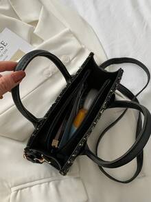 Fashionable Versatile Commuter Casual Tote Bag - Black - View 3