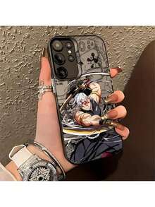 Fast EU Shipping (DE & ES)SamsungKlassische D Demon Slayers Stil Smartphone-Hülle.Kreative schwarze Smartphone-Hülle kompatibel mit Galaxy S25 S24 S23 S22 S21 S20 FE Ultra Plus 4G 5G.Es ist eine matte, sturzsichere Rückenschale mit exzellenten visuellen Grafiken, verbessertem Textur, erhöhtem Bildschirmschutz und einem gemusterten transparenten Smartphone-Hülle.Süße Tier Handyhülle, Texturierte Handyhülle, Anime-Fanfreundlich, Transparenter Handyschutz, Glänzende Oberfläche, Anime-Kunstdesign, Dekorative Hülle. - Schwarz - Übersicht 1