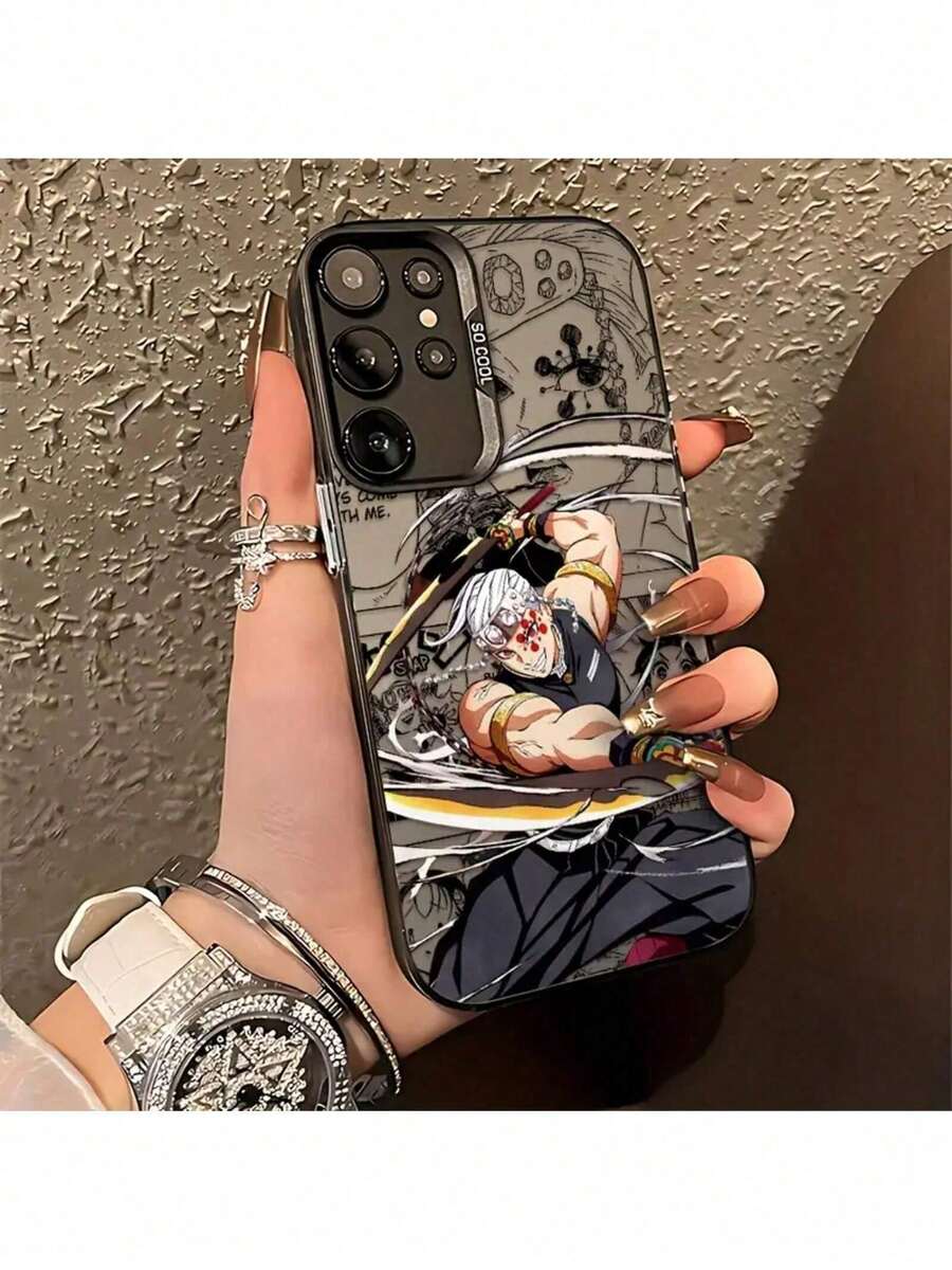 Fast EU Shipping (DE & ES)SamsungKlassische D Demon Slayers Stil Smartphone-Hülle.Kreative schwarze Smartphone-Hülle kompatibel mit Galaxy S25 S24 S23 S22 S21 S20 FE Ultra Plus 4G 5G.Es ist eine matte, sturzsichere Rückenschale mit exzellenten visuellen Grafiken, verbessertem Textur, erhöhtem Bildschirmschutz und einem gemusterten transparenten Smartphone-Hülle.Süße Tier Handyhülle, Texturierte Handyhülle, Anime-Fanfreundlich, Transparenter Handyschutz, Glänzende Oberfläche, Anime-Kunstdesign, Dekorative Hülle. - Schwarz - Übersicht 1