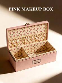 Gucci 花卉图案首饰盒，长方形，大容量，复古风格，收纳盒，礼品盒，花卉设计，粉色，首饰整理盒，复古风，装饰盒，纪念盒 - 粉色 - 查看 5