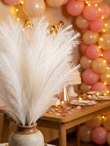 20pcs - Artificial Reeds, 55cm/21.65 Inches Tall, Faux Reed Branches And Plants, Suitable For Inserting Into Floor Vases To Create Boho-Style Home And Kitchen Decor, Also Applicable For Room, Wedding, Party Decoration (White). In Addition, The Artificial Plants Can Also Be Used For Room, Desk, Garden Decoration, And Are An Ideal Choice For Valentine's Day, Birthday And Other Holidays, Also Suitable For White Home Living Room Decor. - White - View 4