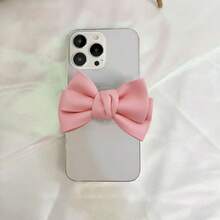 Leather Bowknot Slouchy Phone Stand, Desk Mount, Adhesive & Adjustable Compatible With IPhone, Android Phone, Gift For Birthday, Family, Friends Gifts Birthday Push-Pull Phone Grip Phone Holder Phone Accessories - Multicolor - View 11