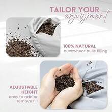 Yes4All - Cojn de meditacin para Piso de Espuma de Trigo sarraceno Zafu, con patrn de Mandala, para Yoga, meditacin - gris ceniza - Ver 5