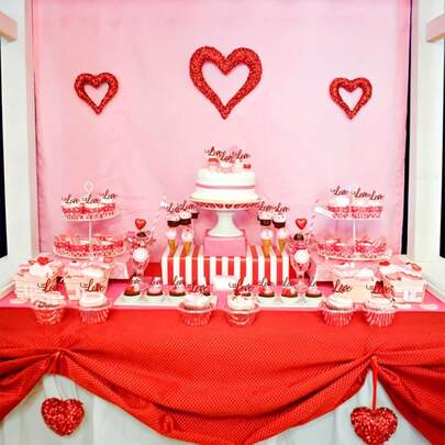 闪亮粉色情人节爱心纸杯蛋糕装饰牌，情人节主题甜蜜爱情订婚婚礼派对，新娘礼物派对蛋糕装饰用品