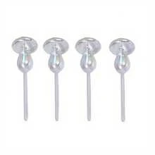 4个蘑菇形自动浇水花盆，倾斜式自动滴灌玻璃浇水壶，透明玻璃花盆浇水器，园艺自动灌溉 - 無色 - 查看 5