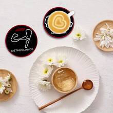 12个精美汽车、飞机仪表盘图案木质杯垫 - 圆形，耐热防滑，适用于家居装饰和派对 - 完美的礼物之选，节日主题家居装饰。也可作为墙面装饰。 - 彩色 - 查看 8