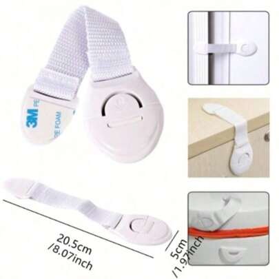 4/8pcs Multi-Functional Safety Locks, Fabric Strap Locks, Multi-Purpose Safety Locks For Cabinets, Fridges, Drawers, Anti-Opening Protection Locks