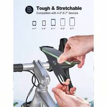 Bike Phone Mount, Universal Bike Phone Holder, 360 Rotatable, Silicone Phone Mount Handlebar IPhones, Huaweii, Pixel, And Other 4.5 - 0 Mobile - Black - View 4