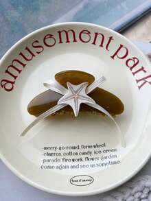 Französische Haarspange mit blauem Wal-Klauen-Clip, Seestern, Wassertasche, Goldfisch, süßer Acryl-Haarclip, kreative Frucht-Haarspange, modische, elegante Nischen-Haarspange, Acryl-Stern-Seestern-Linie Klammer-Clip, großer Haarclip für Dutt-Frisuren, Pferdeschwanz-Haarclips für Frauen - Verschiedenfarbig - Übersicht 16