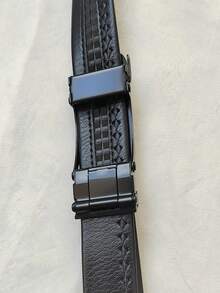 Men's Belt With Automatic Buckle, Fashionable And Casual For Young, Middle-Aged And Professional Use - Rusty Rose - View 2