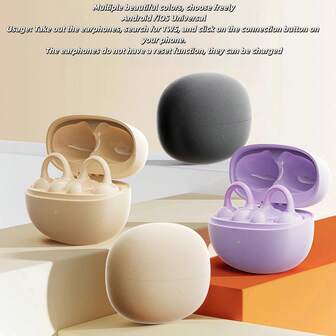 Auricolari TWS X11 OWS con molletta, più comodi da indossare, design gancio per gaming, auricolari senza fili Bluetooth 5.4 per musica, auricolari sportivi per esterni con cancellazione del rumore, auricolari senza fili open-ear, qualità audio eccezionale, compatibili con iOS e Android, batteria da 180mAh, standby super lungo di 8 ore