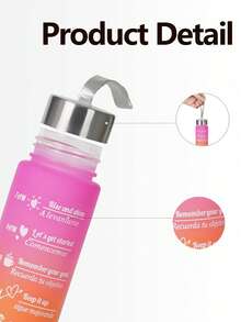 1pc 300ml/10oz Plastic Water Bottle, Portable With Cap & Strap, Multiple Colors Available, Suitable For Outdoor, Camping, Gym, Holiday & Birthday Gift