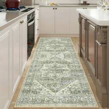 1pc  Light Green Persian Distressed Oriental Rugs, Non Slip Washable Rugs For Living Room Bedroom Bathroom Kitchen Laundry Dining Room, Entryway Doormats Stain Resistant Carpets Easy To Clean Home Decor - Nhiều màu - Xem 7