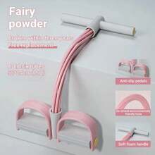 Resistance Pedal Bands Tension Rope Foot Exerciser With Puller Yoga Trainer Pink - Pink - View 5