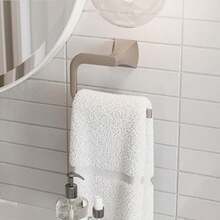 Anillo para Toalla de Baño Bruxie, Montaje en Pared con Tornillos Ocultos, Acabado en Níquel Cepillado, Incluye Guía de Instalación para Paneles de Yeso o Pernos - como se muestra en la figura - Ver 4