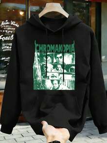 Sudadera con capucha Chromakopia Spring Graphic, algodón premium, estampado llamativo, informal, transpirable - Negro - Ver 2