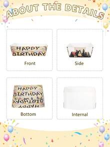 20个/40个/60个复古怪异字母纸质零食托盘，复古零食船玉米片餐盘，复古恐怖主题派对装饰，适合男孩女孩生日派对用品 - 彩色 - 查看 6