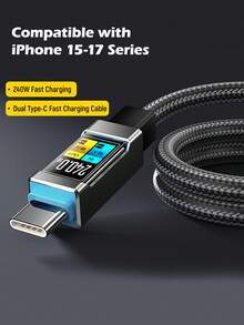 240W USB C To Type C Charging Fast Cable, USB-C Charging Cable,Lightning Charging Cable, Multi-Functional USB C Cable Compatible With Iphone 17/16/15 Pro Max Pro, IPad, Notebook Computer,Compatible With Huawei,Compatible With Samsung,Tablets, Moto G, Pixel And More USB-C Devices,Universal Efficient Charging Adapter,Power Delivery High-Speed Charging Compatible With IPhone 17, 17 Pro Max, 16, 16 Plus, 16 Pro, 16 Pro Max,Compatible With Redmi, Compatible With OnePlus Charger Travel Fast Charging - Multicolor - View 5