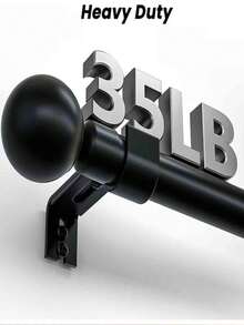 1件装黑/白不锈钢组合窗帘杆，适用于浴室浴帘、卧室和客厅窗帘、罗马帘