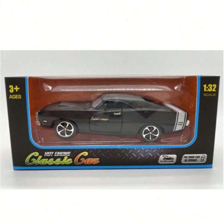 1 pièce Ornement de modèle de voiture Dodge, modèle de voiture en alliage, multifonctionnel, modèle de voiture avec portes ouvrantes, cadeau d'anniversaire, cadeau de Noël, cadeau d'Halloween, cadeau parfait, papeterie, balle anti-stress - Noir - Voir 18