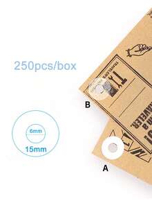 250pcs Punched Protection Labels, Loose-Leaf Paper Hole Reinforcement Labels, Round Stickers, Self-Adhesive Binding Paper Stickers, Back To School, School Supplies - Multicolor - View 3