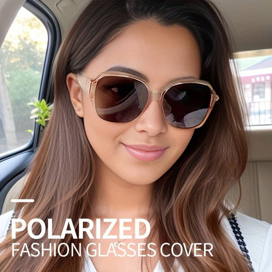 Leopard Print Polarized Glasses Suitable For Wearing Over Vintage Y2K Glasses, Suitable For Both Men And Women, For Driving, Parties, Suitable For Both Men And Women - Gray - View 1