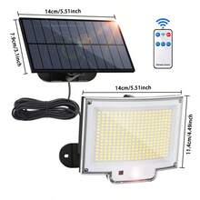 这款户外太阳能聚光灯配备300颗高亮度LED灯珠和5米超长电源线，并带有遥控器和3种照明模式。它拥有IP65防水等级，适用于花园、车库、小路和前门照明，也是万圣节和圣诞节的理想礼物。 - white light - 查看 3