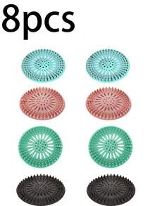 Dụng cụ lọc tóc mới cho cống thoát nước nhà tắm và bồn rửa nhà bếp - Lưới lọc silicon tái sử dụng có/không có giác hút, bảo vệ đường thoát nước chống tắc nghẽn cho bồn tắm, vòi sen, bồn rửa (Món quà hoàn hảo cho chủ nhà). Có hai lựa chọn: một loại không có giác hút và một loại có giác hút. - Nhiều màu - Xem 18