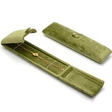 1 Pcs Green Velvet Ring Box Earring Necklace Box Bracelet Box Jewelry Packaging Box - 大吊飾盒 - 查看 5